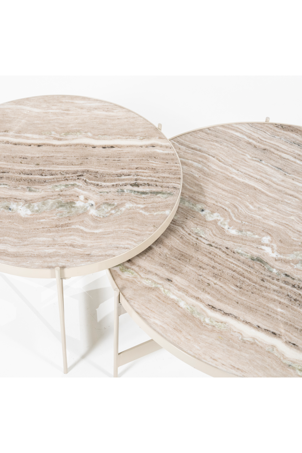 Ensemble de 2 tables basses modernes blanches