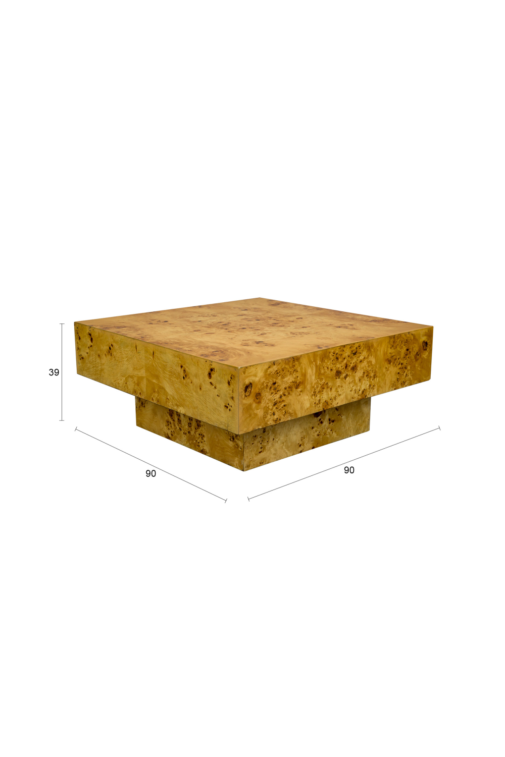 Table basse carrée laquée