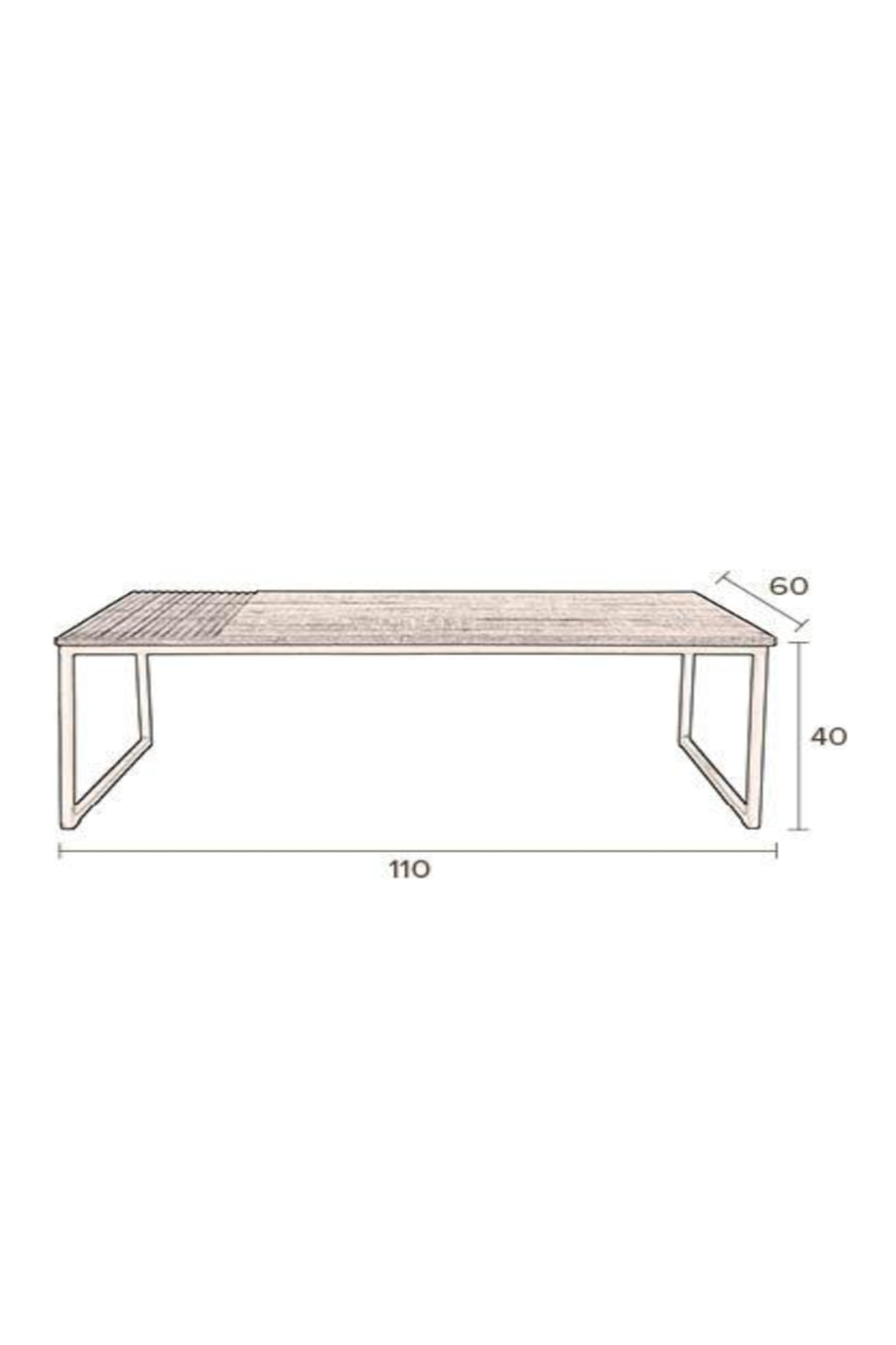 Table basse en bois de manguier