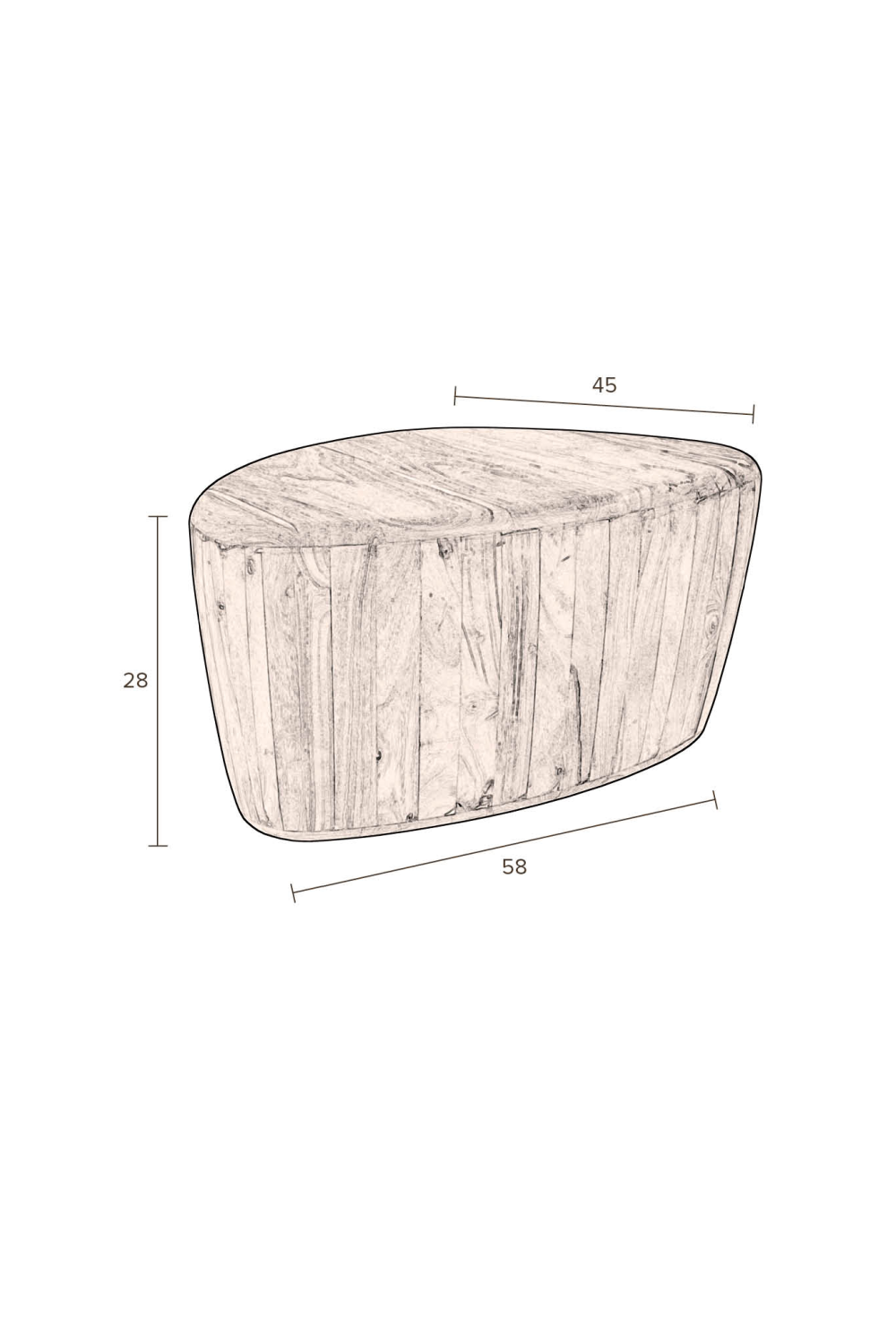 Table basse moderne Acacia
