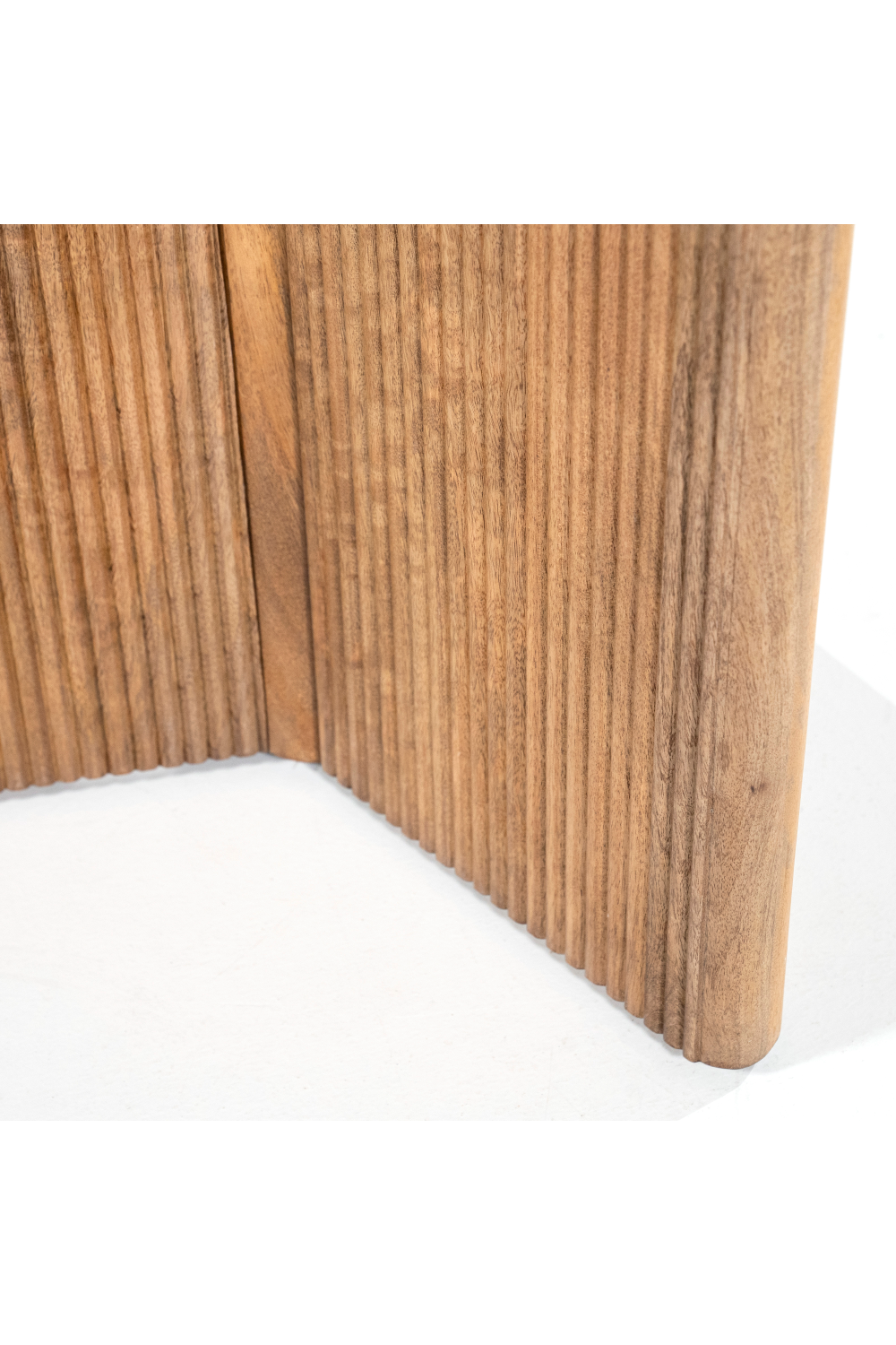 Table à manger ronde en bois de manguier