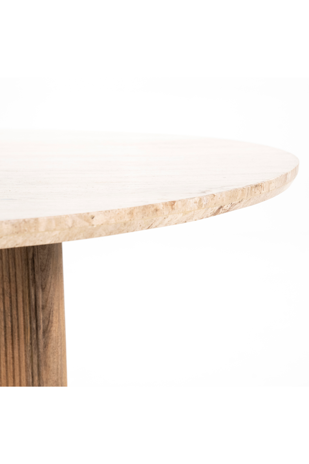 Table à manger ronde en bois de manguier