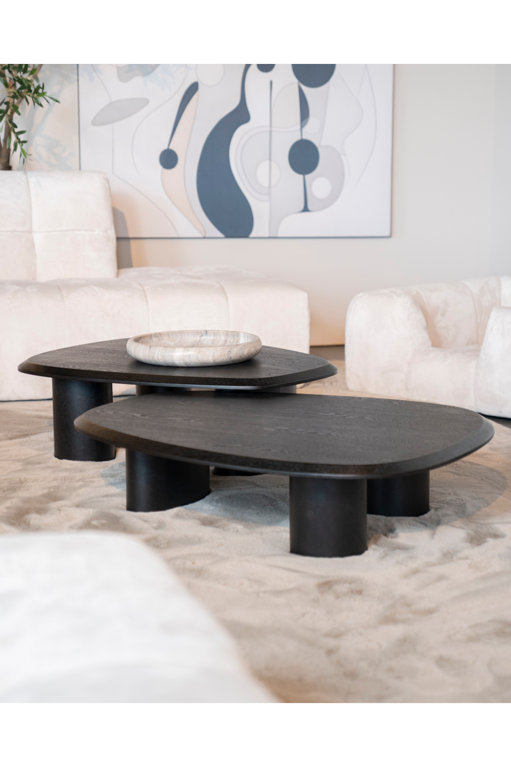 Table basse en chêne noir