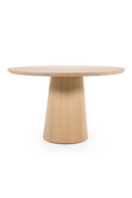 Table de salle à manger à pied central en chêne