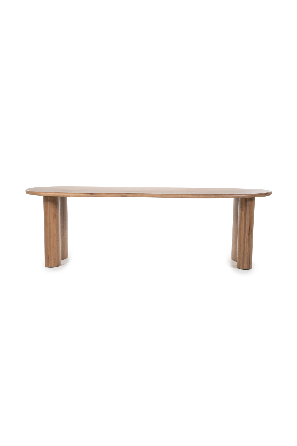 Table à manger en chêne organique verni marron