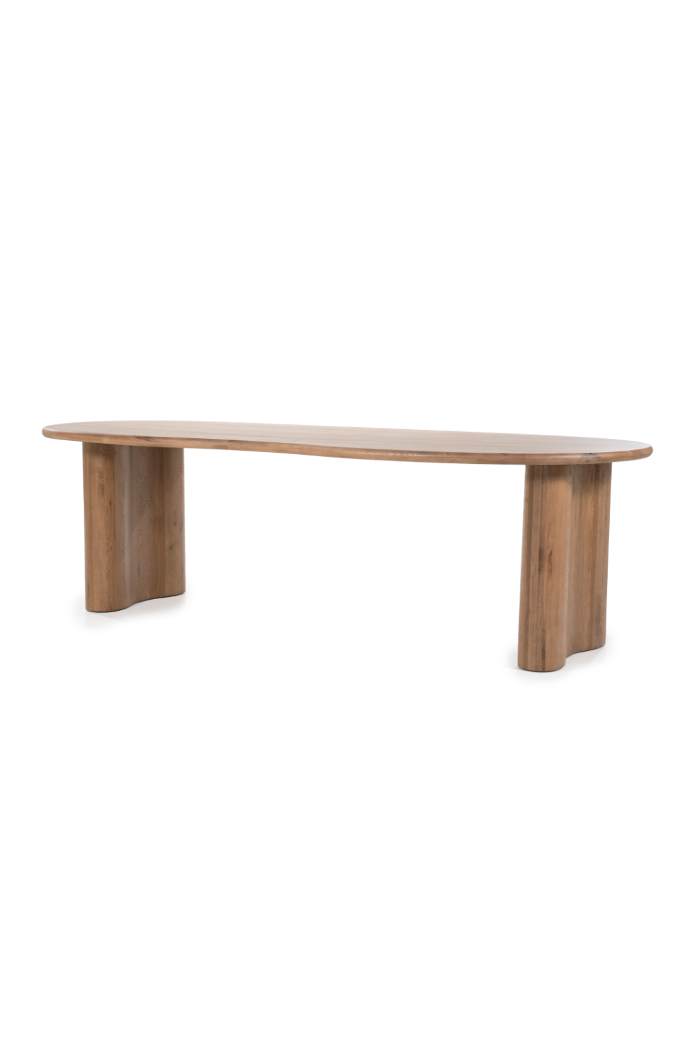 Table à manger en chêne organique verni marron