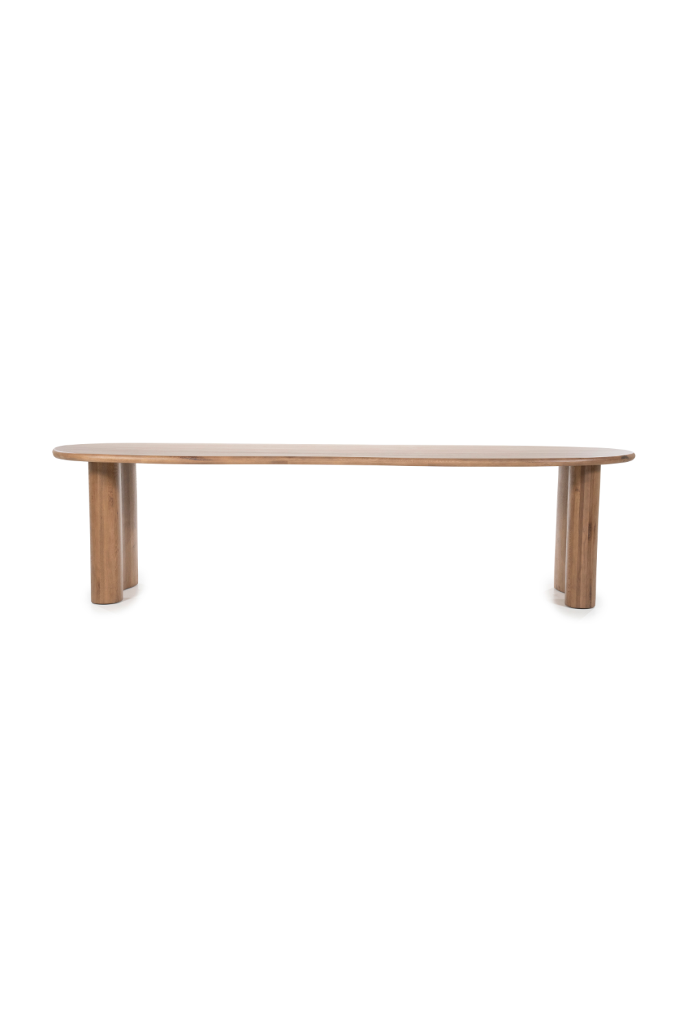 Table à manger en chêne organique verni marron