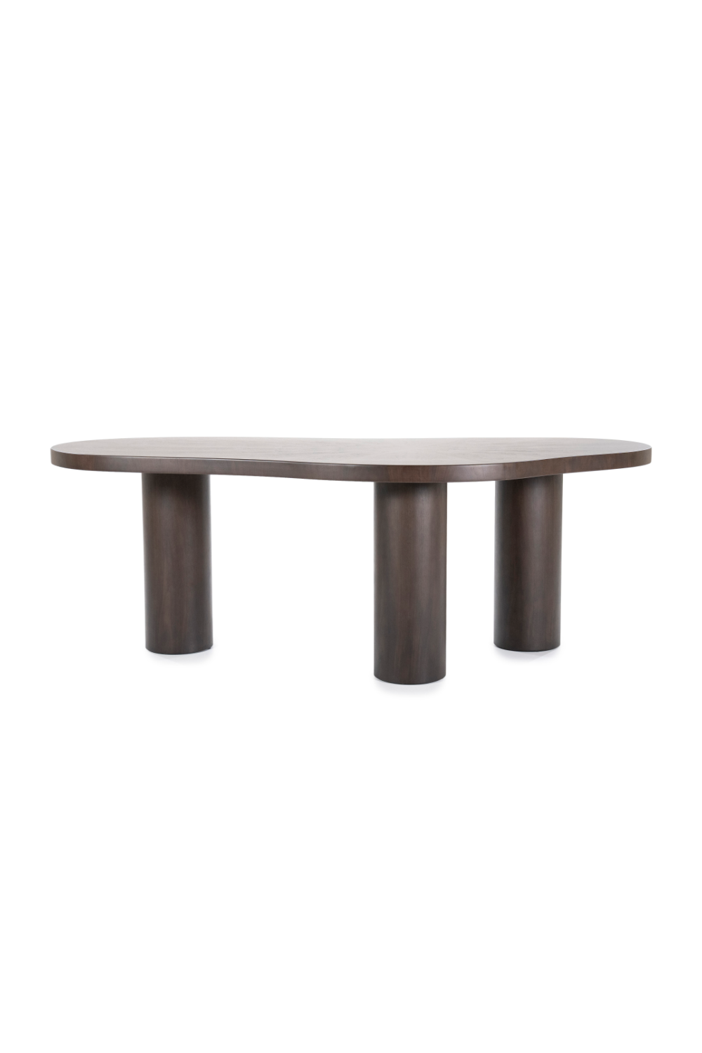 Table de salle à manger en noyer de forme organique