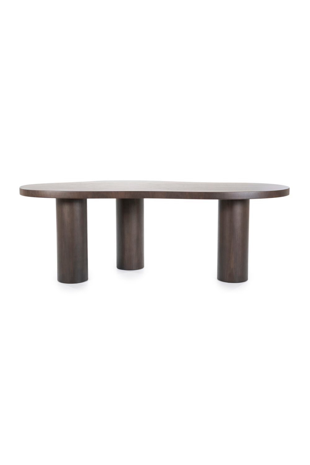 Table de salle à manger en noyer de forme organique