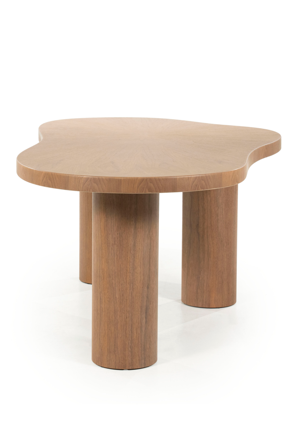 Table de salle à manger en noyer de forme organique