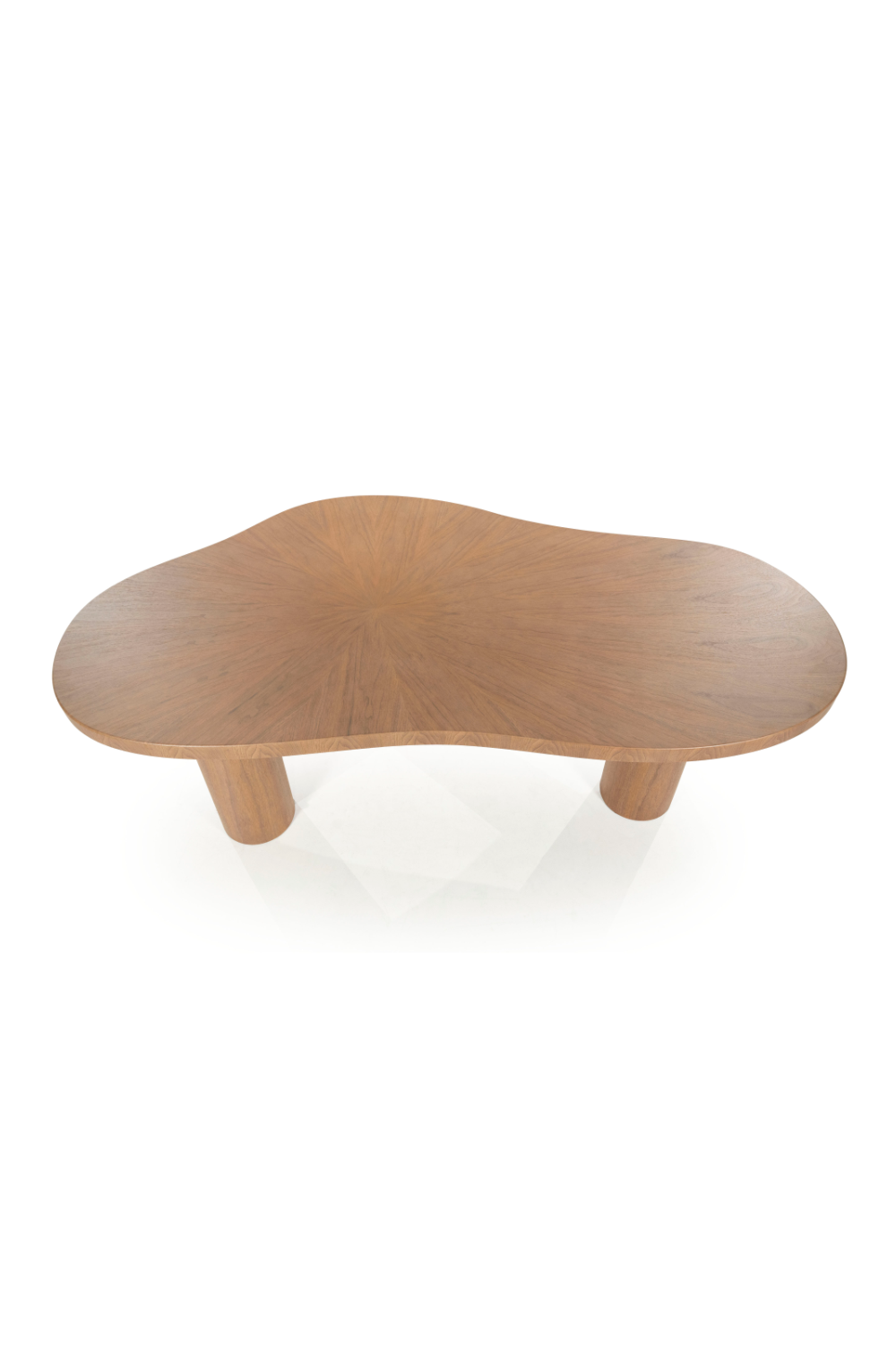 Table de salle à manger en noyer de forme organique