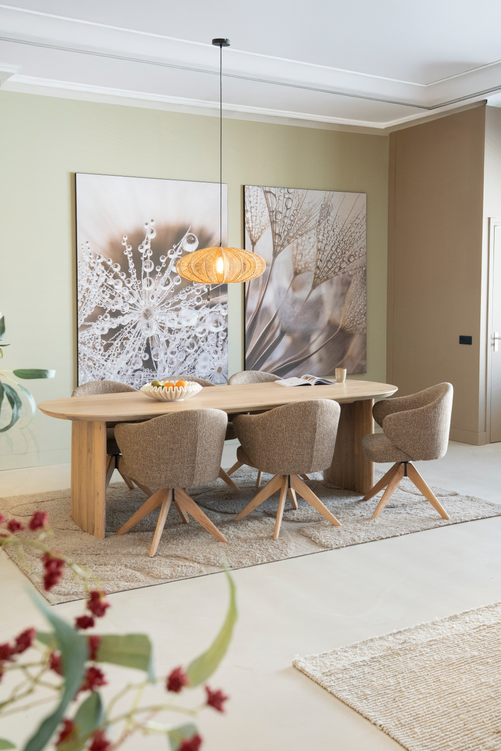 Table à manger scandinave en chêne M