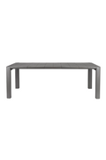 Table de salle à manger extérieure en acier gris
