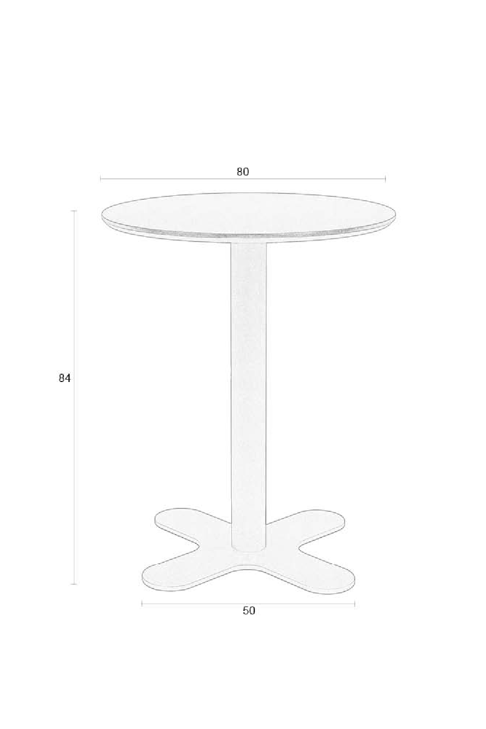 Table de bistro ronde noire