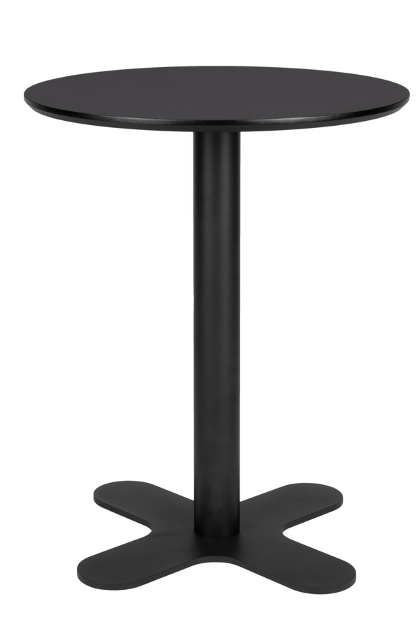Table de bistro ronde noire