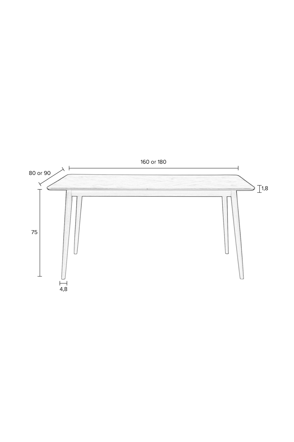 Table de salle à manger moderne en teck