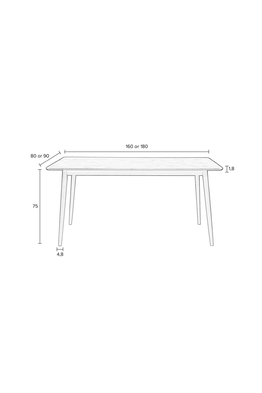 Table de salle à manger moderne en teck