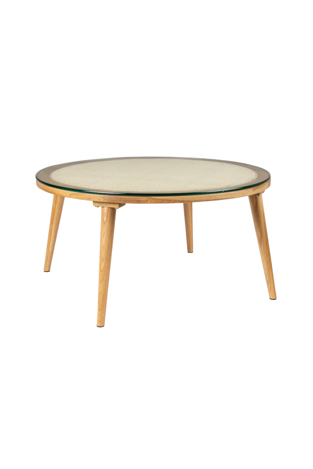 Table basse moderne en rotin naturel