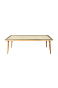 Table basse moderne en rotin naturel