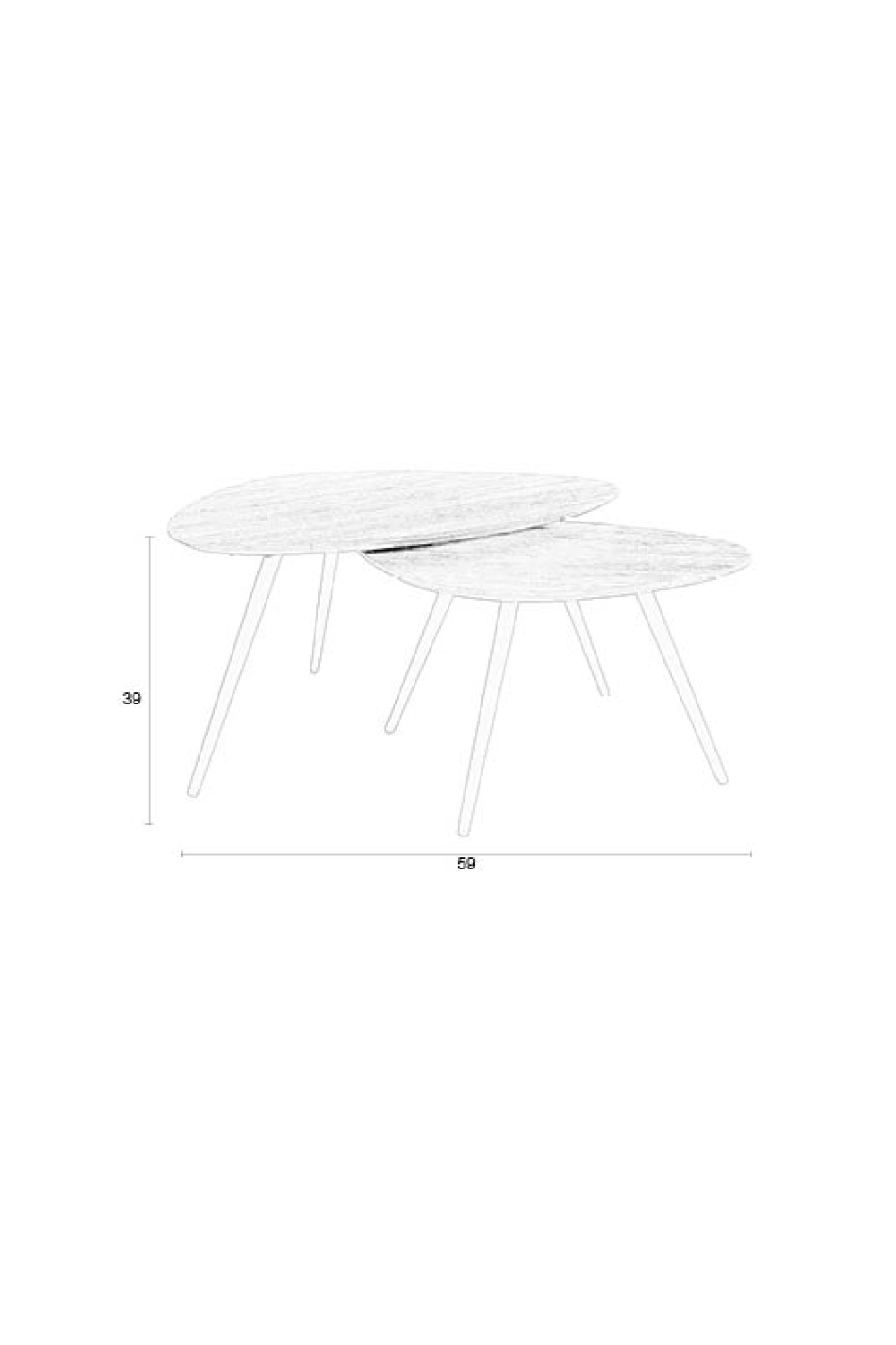 Tables basses gigognes en teck (2)