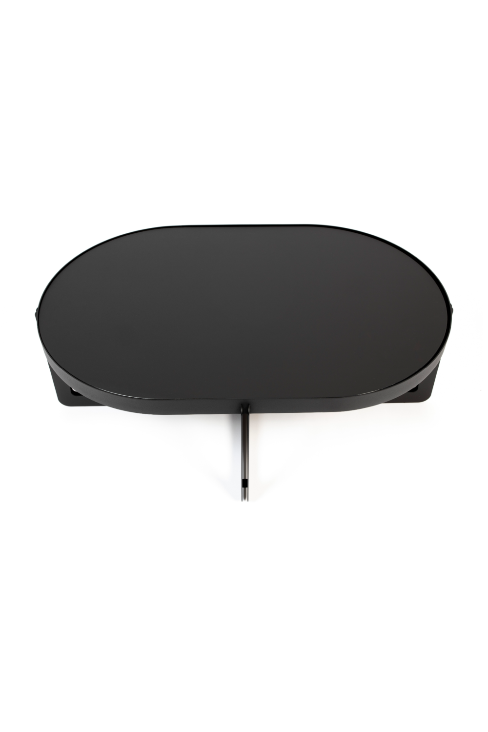 Table basse ovale à piètement croisé