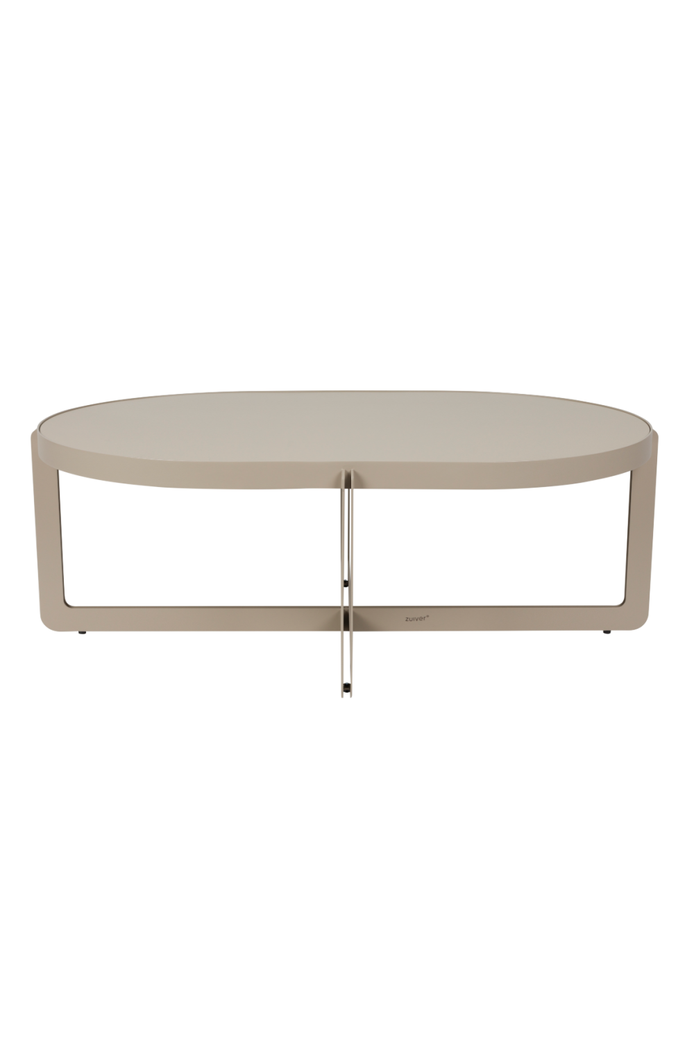 Table basse ovale à piètement croisé
