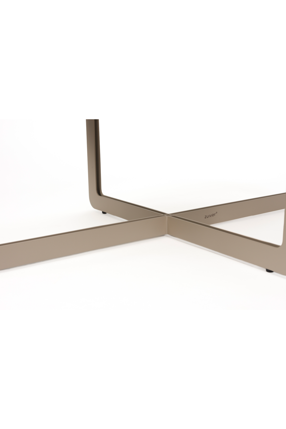 Table basse ovale à piètement croisé