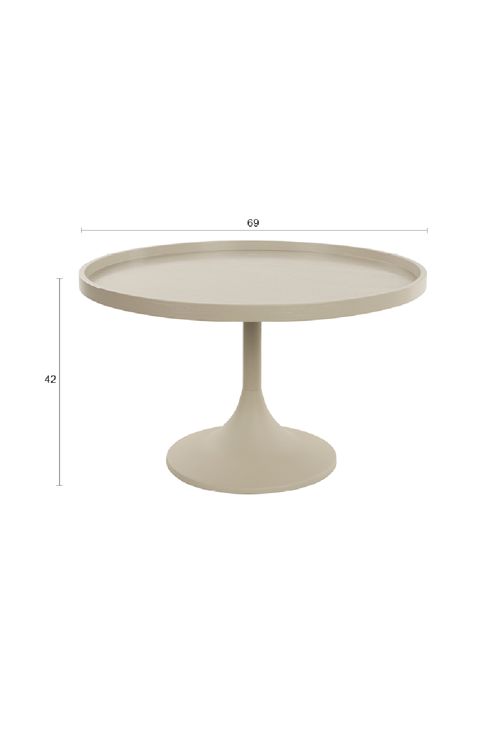 Table basse piédestal ronde