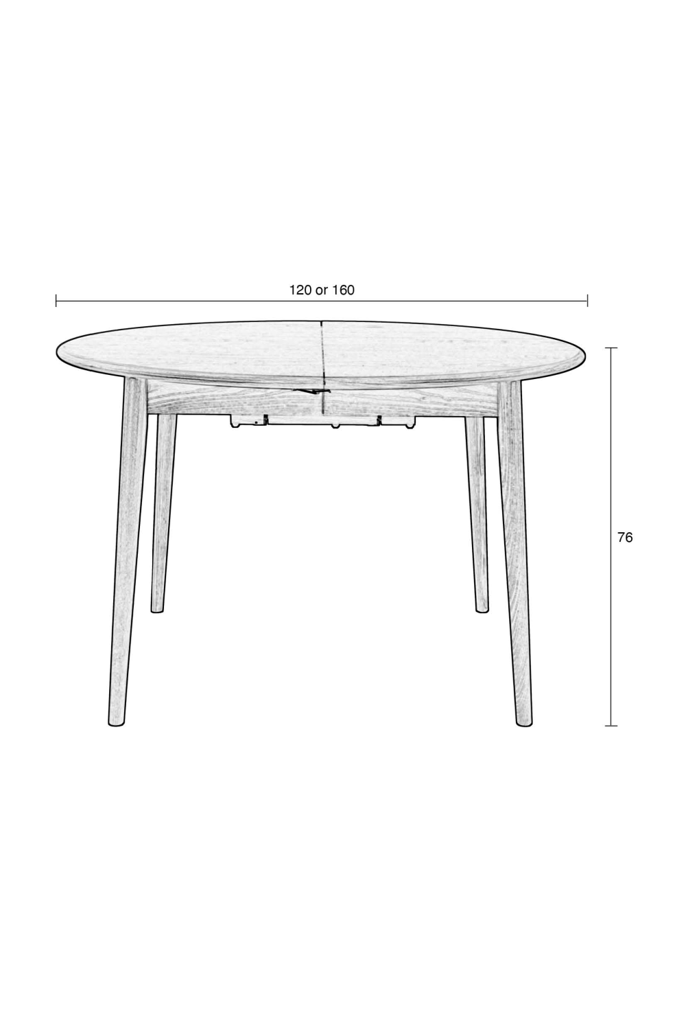 Table de salle à manger extensible scandinave