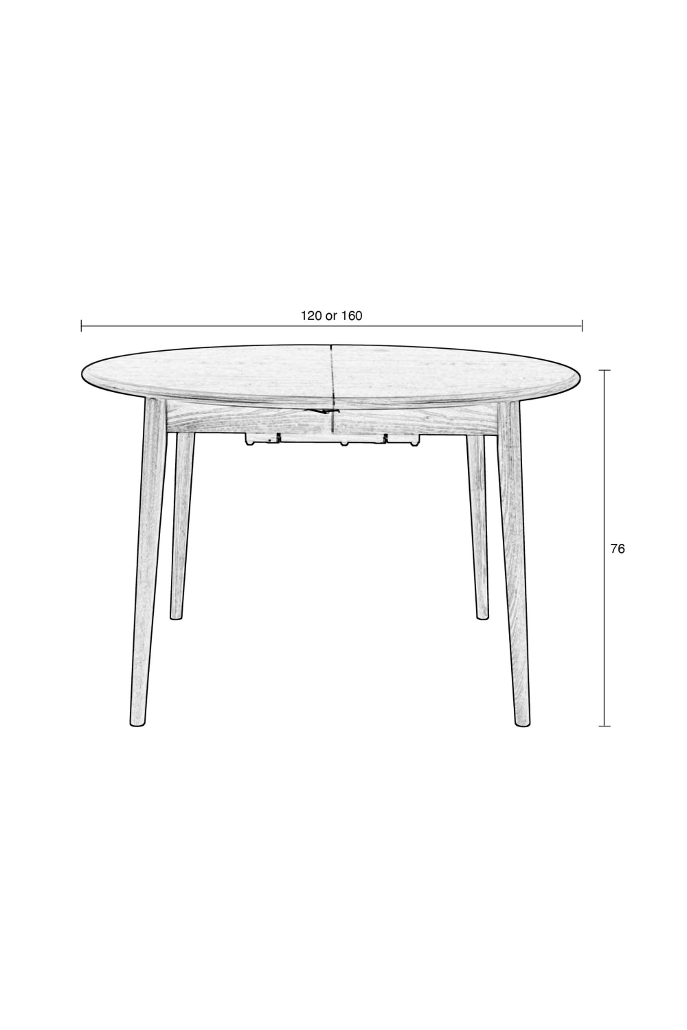 Table de salle à manger extensible scandinave