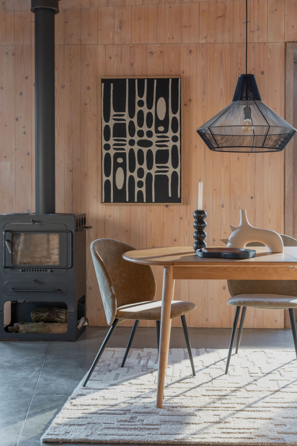 Table à manger extensible en bois