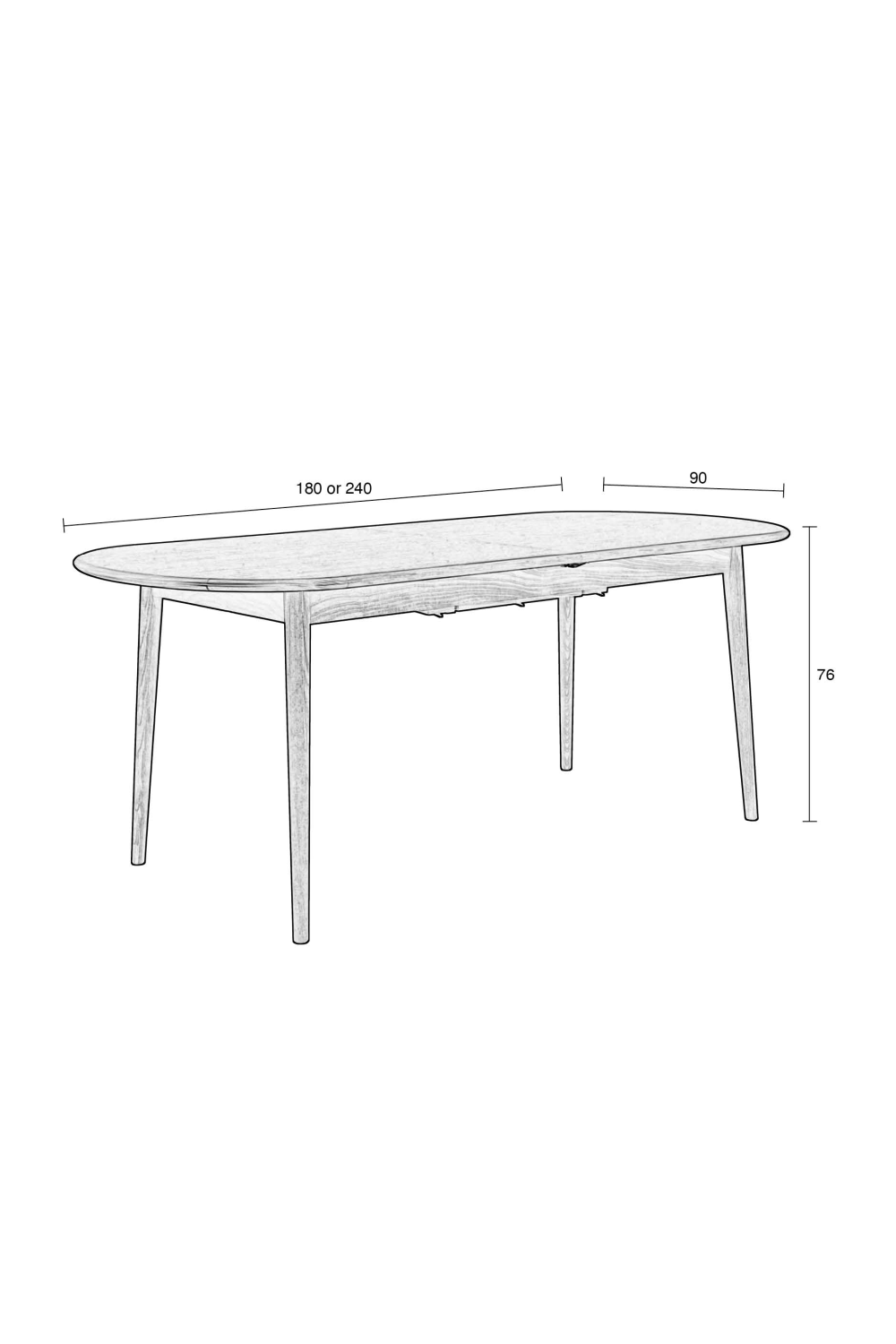 Table à manger extensible en bois