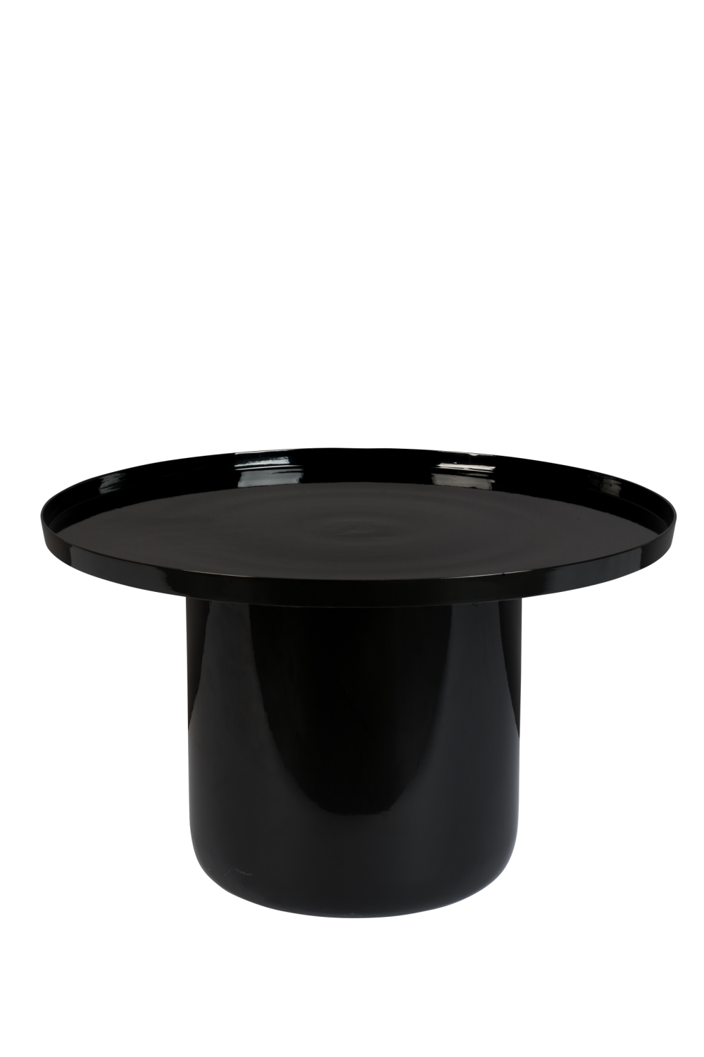 Table basse ronde noire