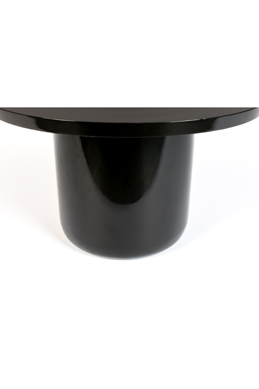 Table basse ronde noire
