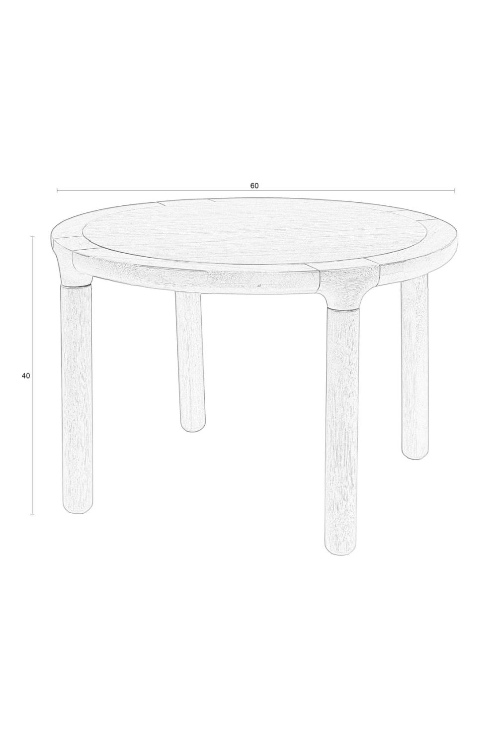 Table basse ronde en bois