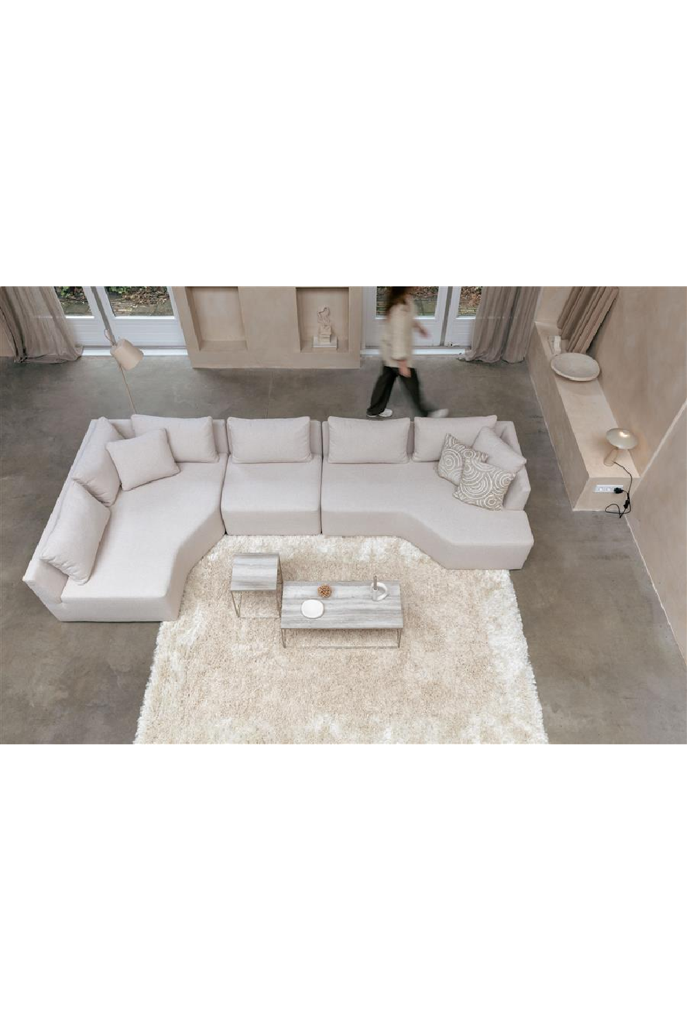 Table basse en marbre gris