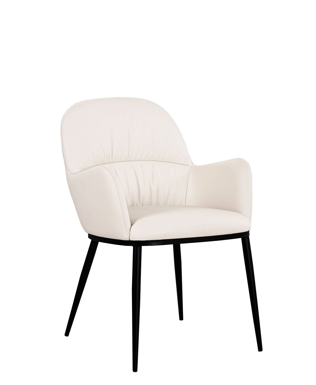 Fauteuil en cuir givré