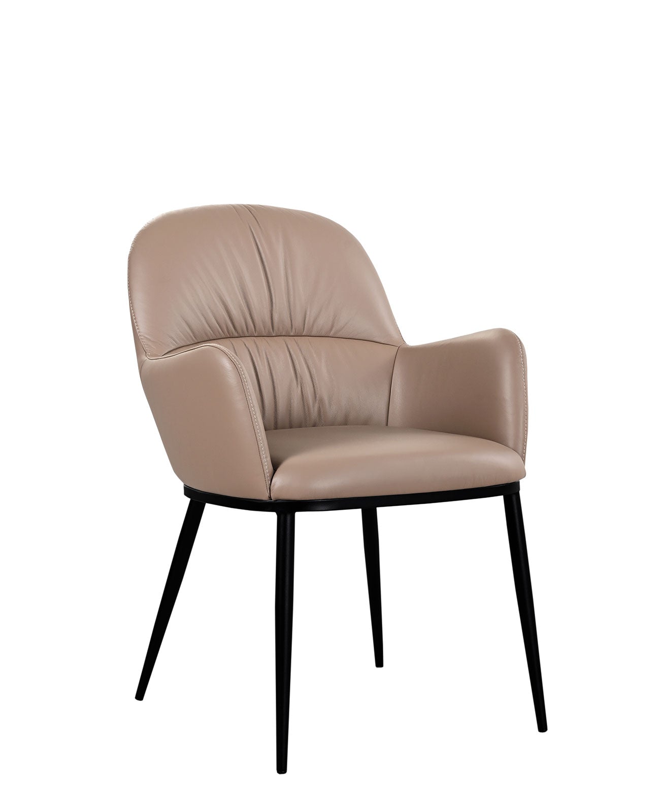 Fauteuil en cuir coloris Mocha 300