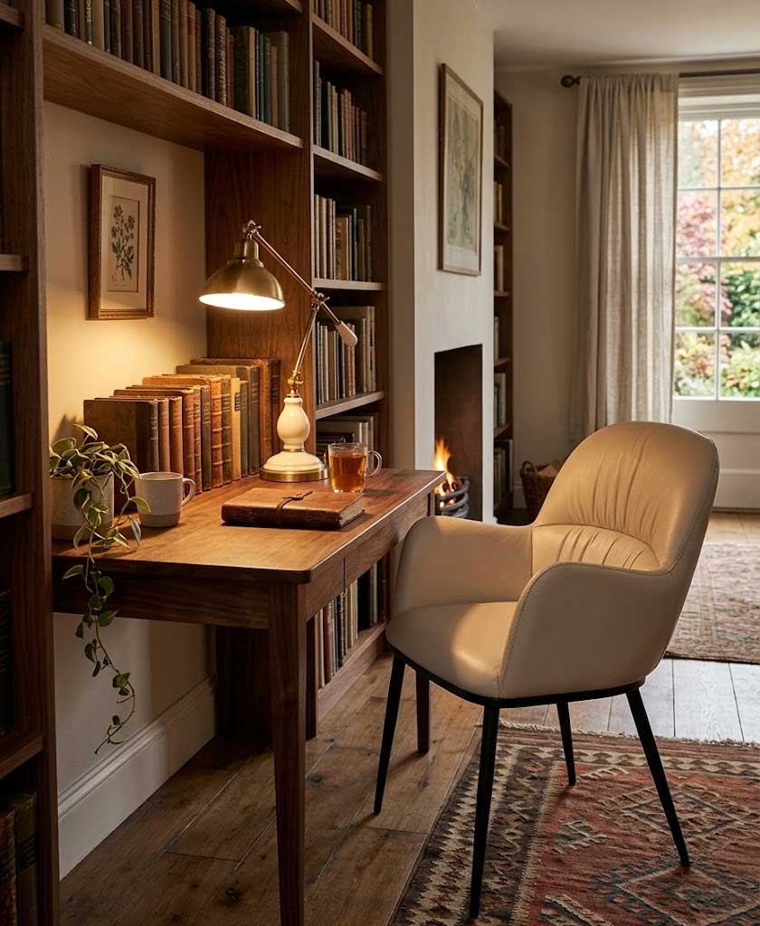 Fauteuil en cuir coloris Blé 805