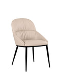 Chaise en cuir Moka clair (paire)