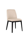 Chaise en cuir Osaka, Moka clair (paire)